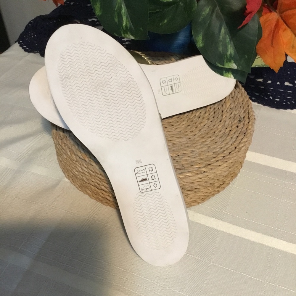 🌹HOST PICK-JACK ROGERS PLATINUM SLIP-ON LEATHER SANDAL/NWOT-MADE IN BRAZIL/SZ 7 - Picture 8 of 9